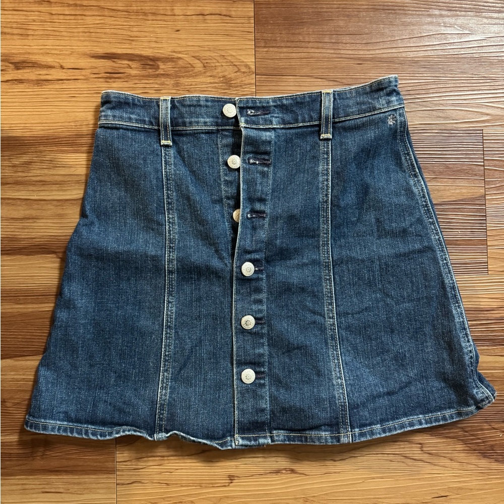 Ag Adriano Goldschmied Blue A-Line Mini Skirt